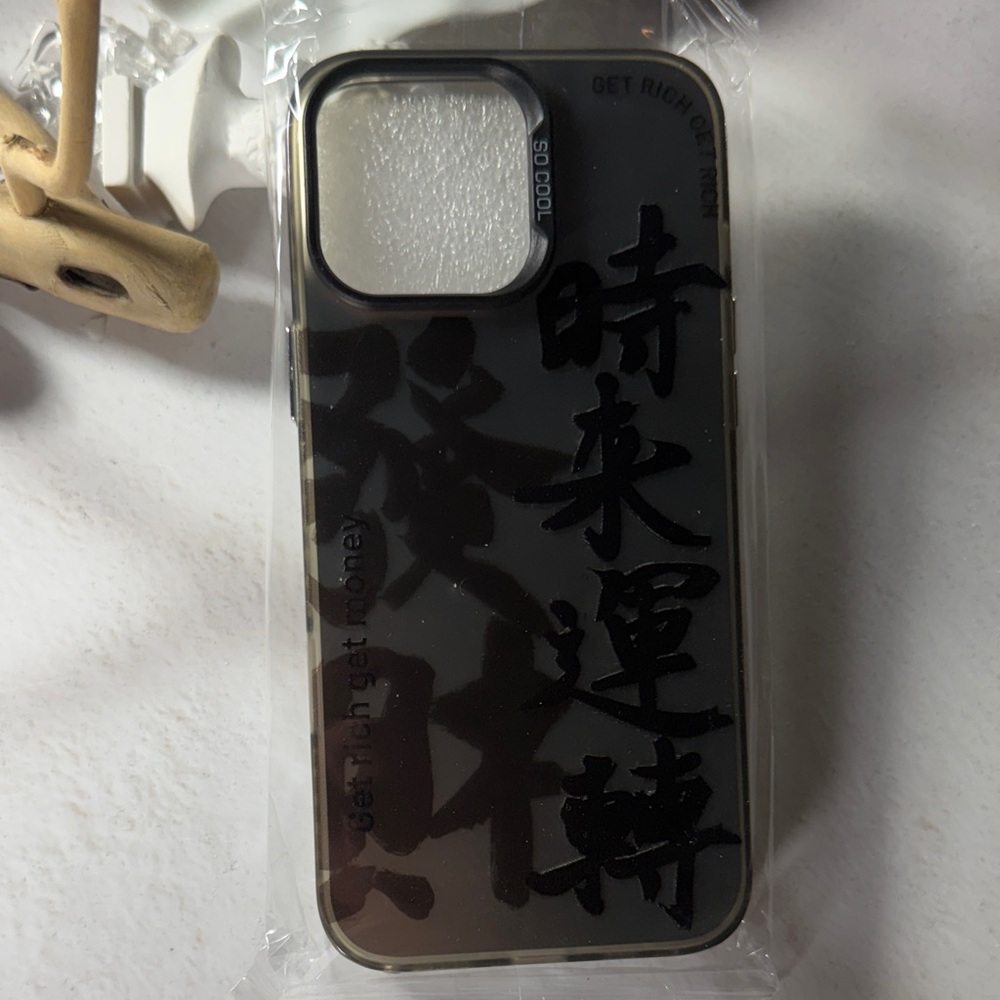 Black and Gold 16 Pro Max Phone Case